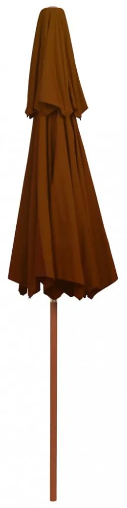 terrakotta kétszintes napernyő farúddal 270 cm
