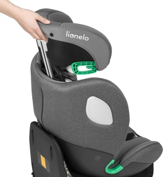 Lionelo - Forgatható autósülés alappal BRAAM i-Size 40-150 cm Kőszürke