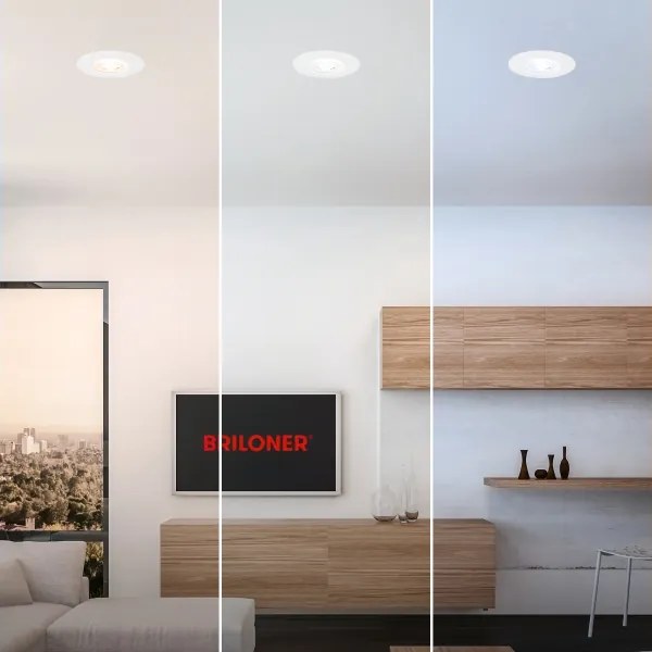 Briloner 7605036-SZETT 3xLED fürdőszobai beépíthető mennyezeti lámpa 3xLED/4,9W/230V IP44 fehér