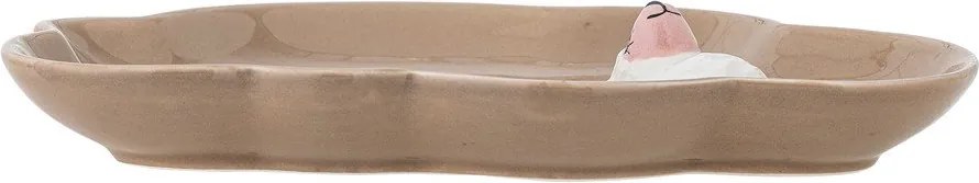 Barna kőedény gyerek tányér 14x20 cm Dolly – Bloomingville Mini