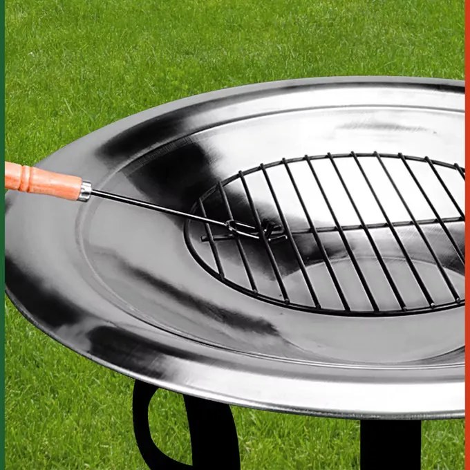monzana® Rozsdamentes acél tűzrakóhely Ø75 cm