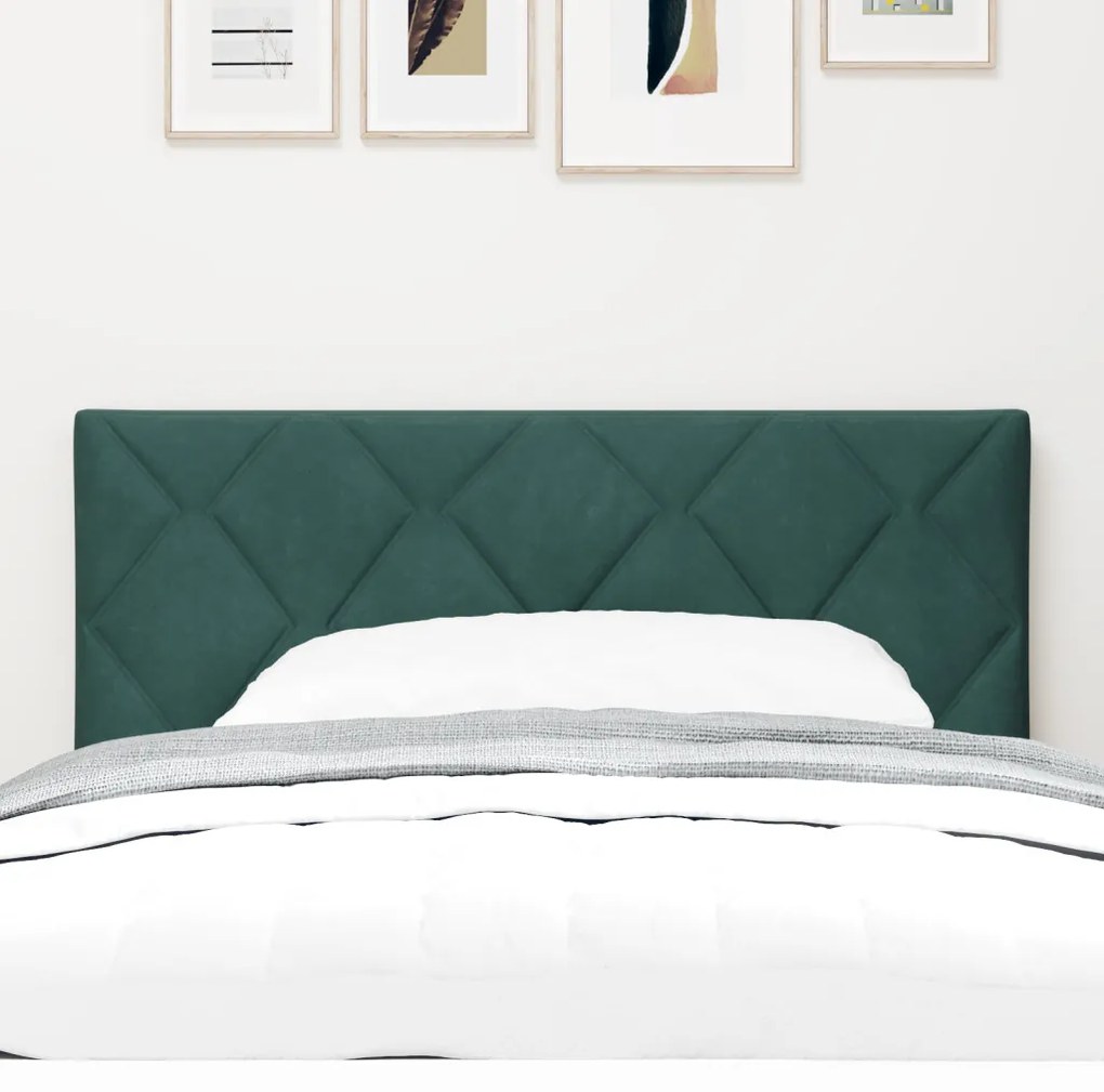 LED Fejtámla LED -es lámpákkal Sötétzöld 90 cm Bársony