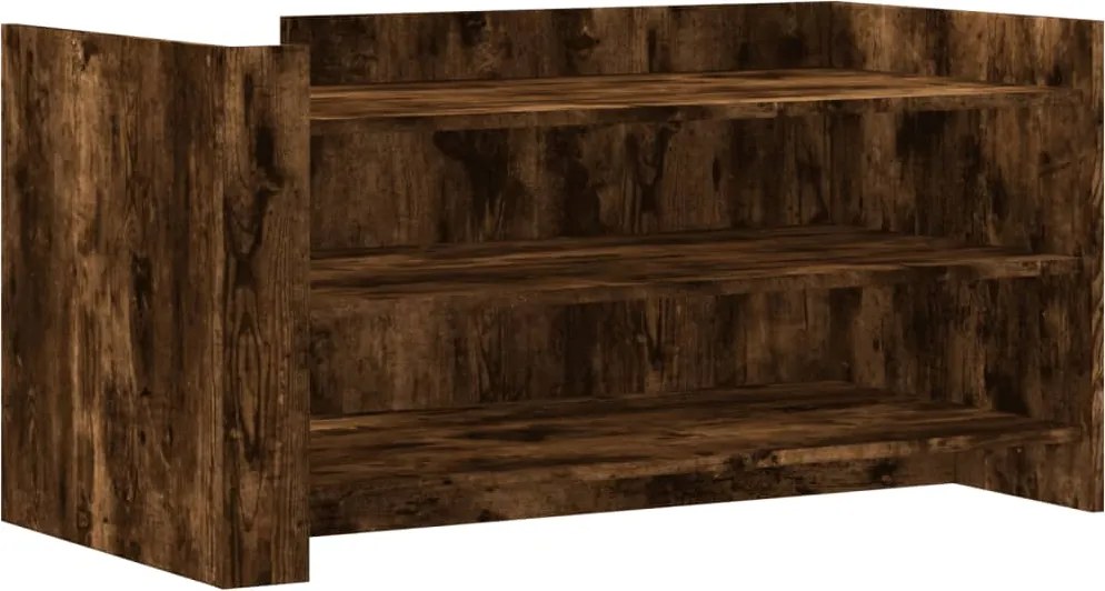vidaXL füstös tölgy színű szerelt fa dohányzóasztal 100 x 50 x 50 cm