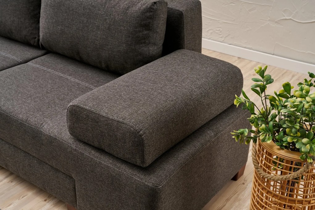 3 személyes kanapéágy Perenna Linen - Antracit