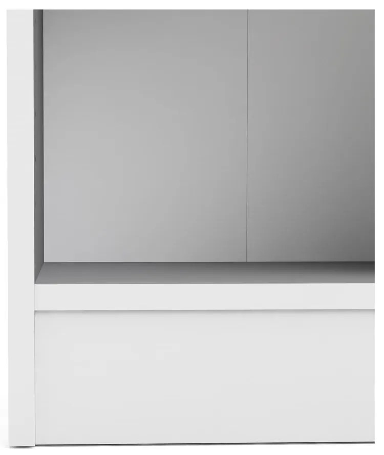 Basic fehér könyvespolc , 41 x 203 cm - Tvilum
