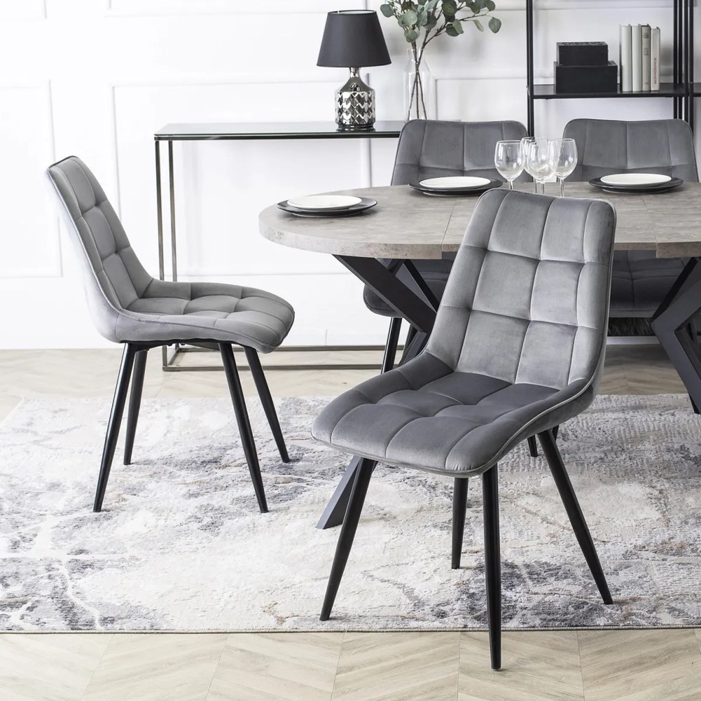 Szürke Bársony Étkezőszék RIO