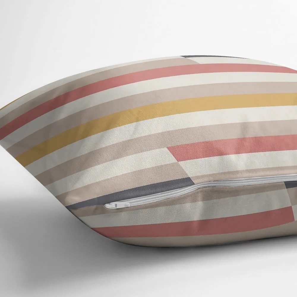 Párnahuzat 43x43 cm Rosy Bandas – Mila Home