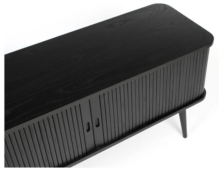 Barbier tolóajtós fekete komód - Zuiver