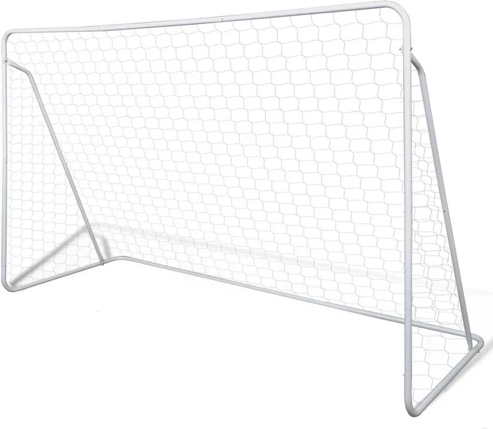 vidaXL kiváló minőségű acél hálós focikapu szett 240 x 90 x 150 cm