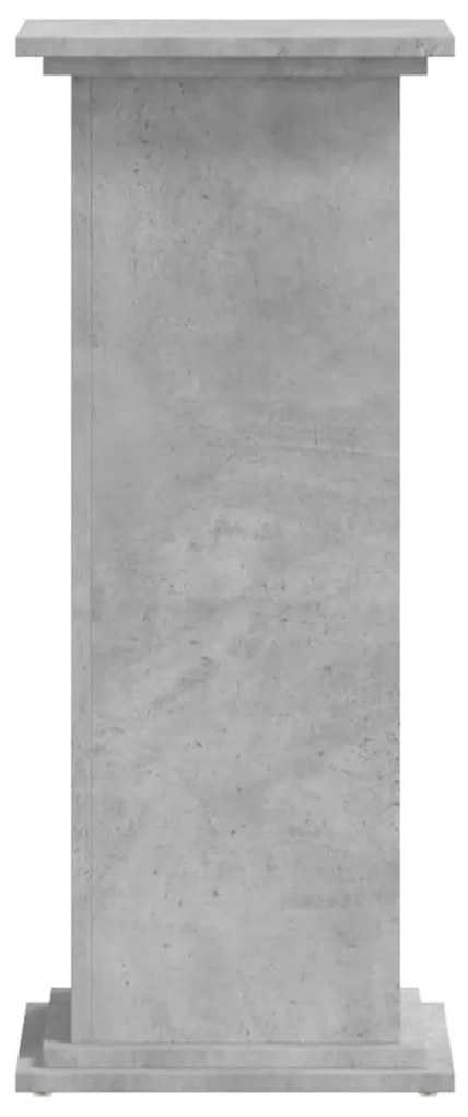 betonszürke szerelt fa növényállvány 33 x 33 x 80 cm