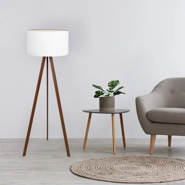 Állólámpa AYD 1xE27/60W/230V fehér/barna