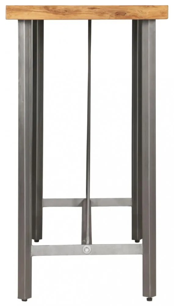 tömör újrahasznosított tíkfa bárasztal 120x58x106 cm