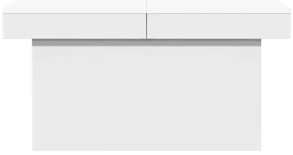 Fehér szerelt fa dohányzóasztal 80 x 55 x 40 cm