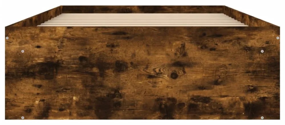 füstös tölgyszínű ágykeret 100 x 200 cm