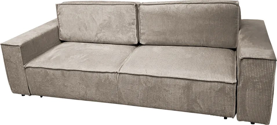 Kihúzható heverő, szürkésbézs Taupe, HARPERA BIG SOFA