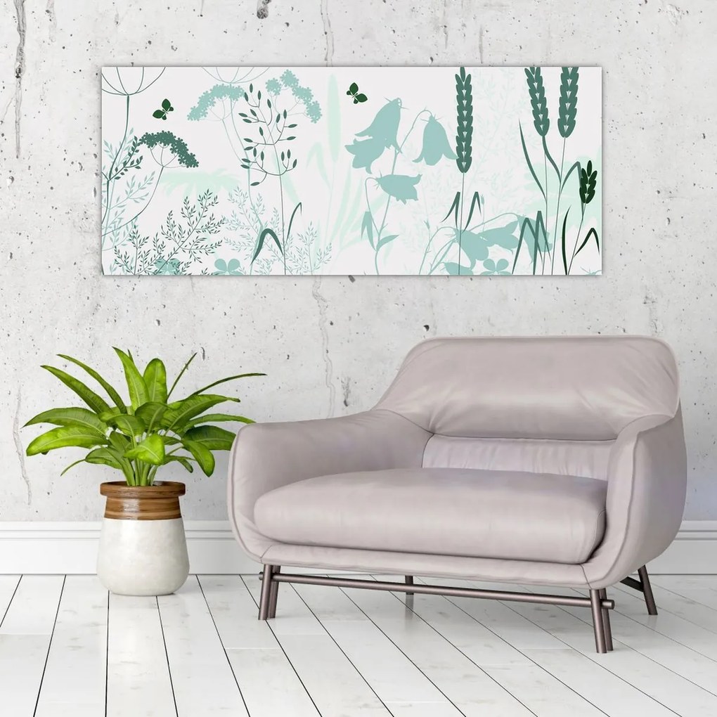 Kép - rét vektor (120x50 cm)