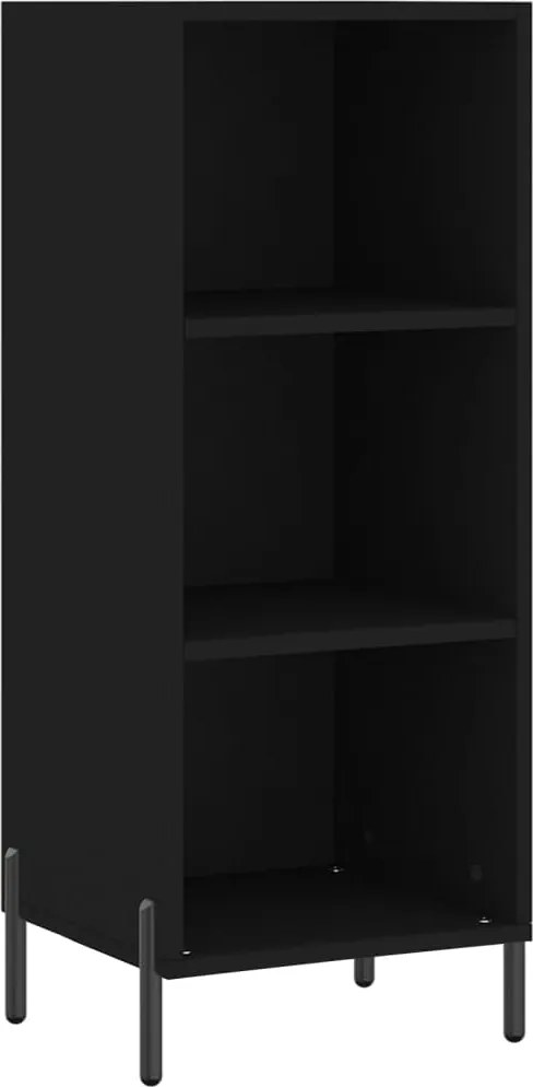 vidaXL fekete szerelt fa tálalószekrény 34,5 x 32,5 x 90 cm