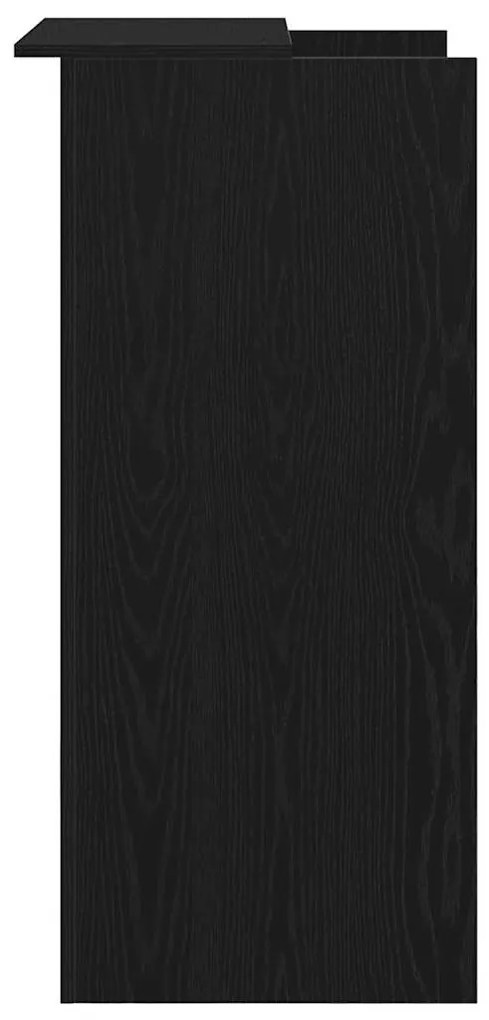 recepciós pult fekete 55x50x103,5 cm szerelt fa