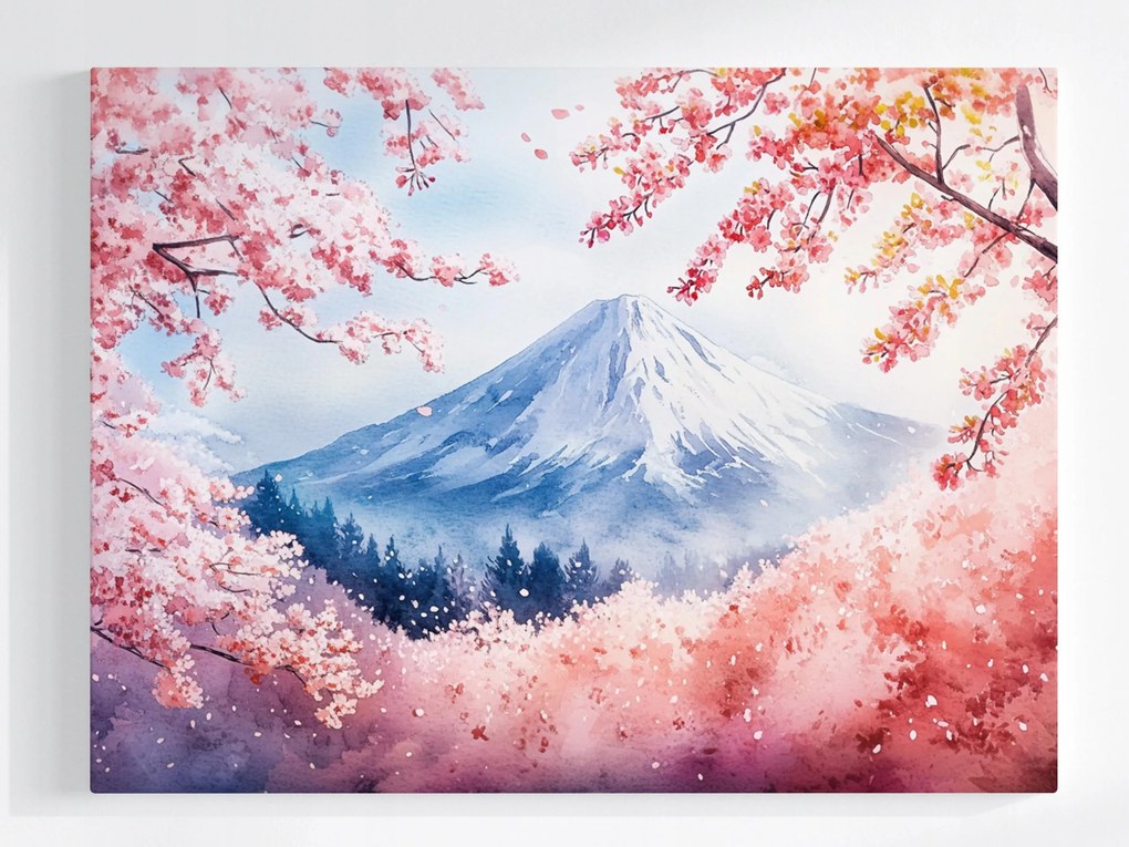 Poszter Tájkép Japán Hegy Vulkán Fuji Fudzsi Ázsia 100x75