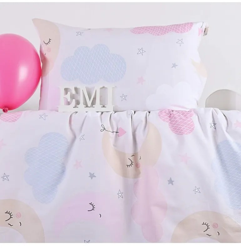 EMI Heaven rózsaszínű pamut gyermek ágyneműhuzat, Párna 70x90