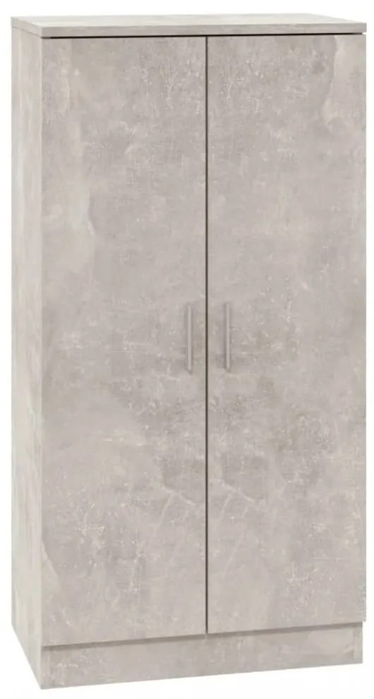 betonszürke szerelt fa cipőszekrény 55 x 35 x 108 cm