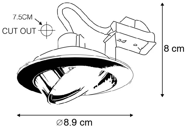 12 db-os beépített spotlámpa készlet fehér dönthető - Cisco