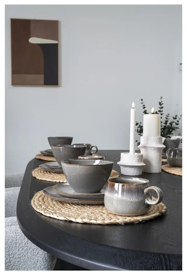 Szürke agyagkerámia tányér készlet 4 db-os ø 27 cm Selma – House Nordic
