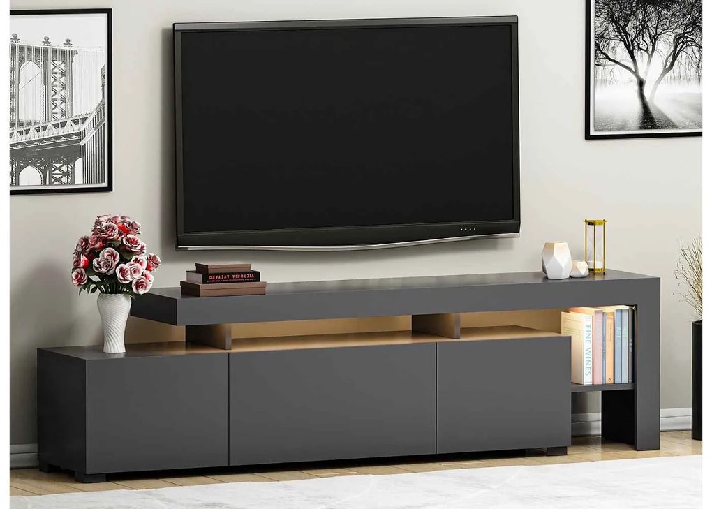 Design TV asztal Calissa 192 cm antracit
