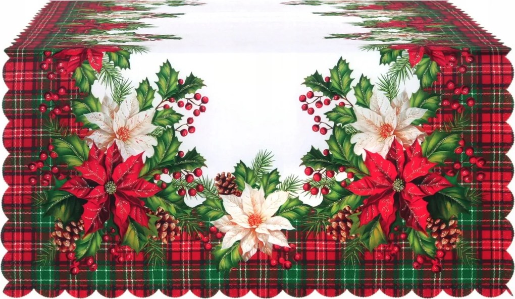 Karácsonyi Futópad Piros Csillag karácsonyra 60x120 Karácsony