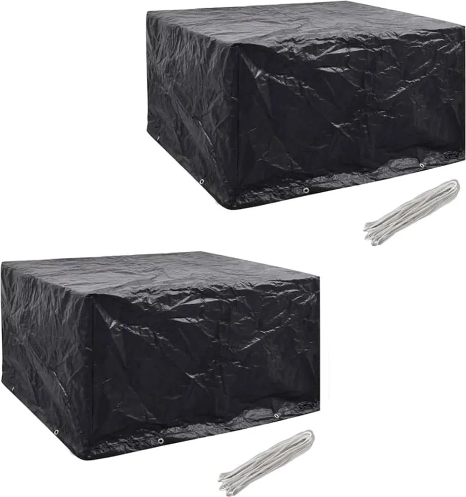 vidaXL 2 db védőhuzat 6 személyes polyrattan szetthez 172 x 113 cm