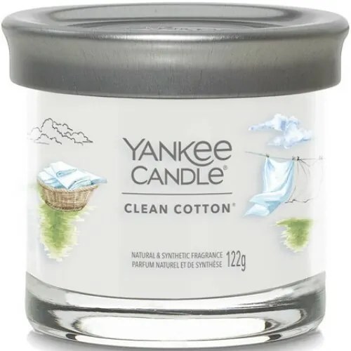 Yankee Candle Signature Tumbler Clean Cottonillatgyertya kis üvegben  , 122 g