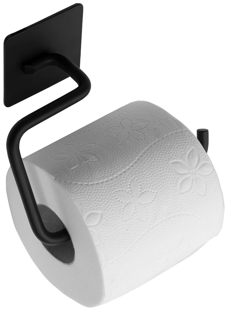Falra szerelhető wc papír tartó Black 322191A