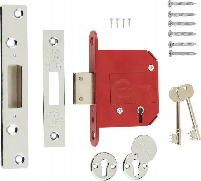 Dormas süllyesztett kulcsos zár 67mm Króm 2 db kulcs és akasztó