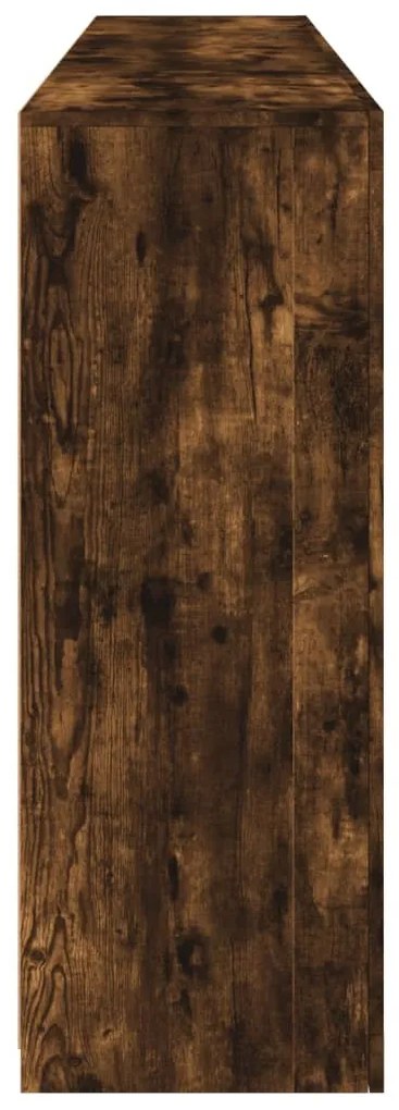 füstös tölgy színű tálalószekrény LED-ekkel 202 x 37 x 100 cm