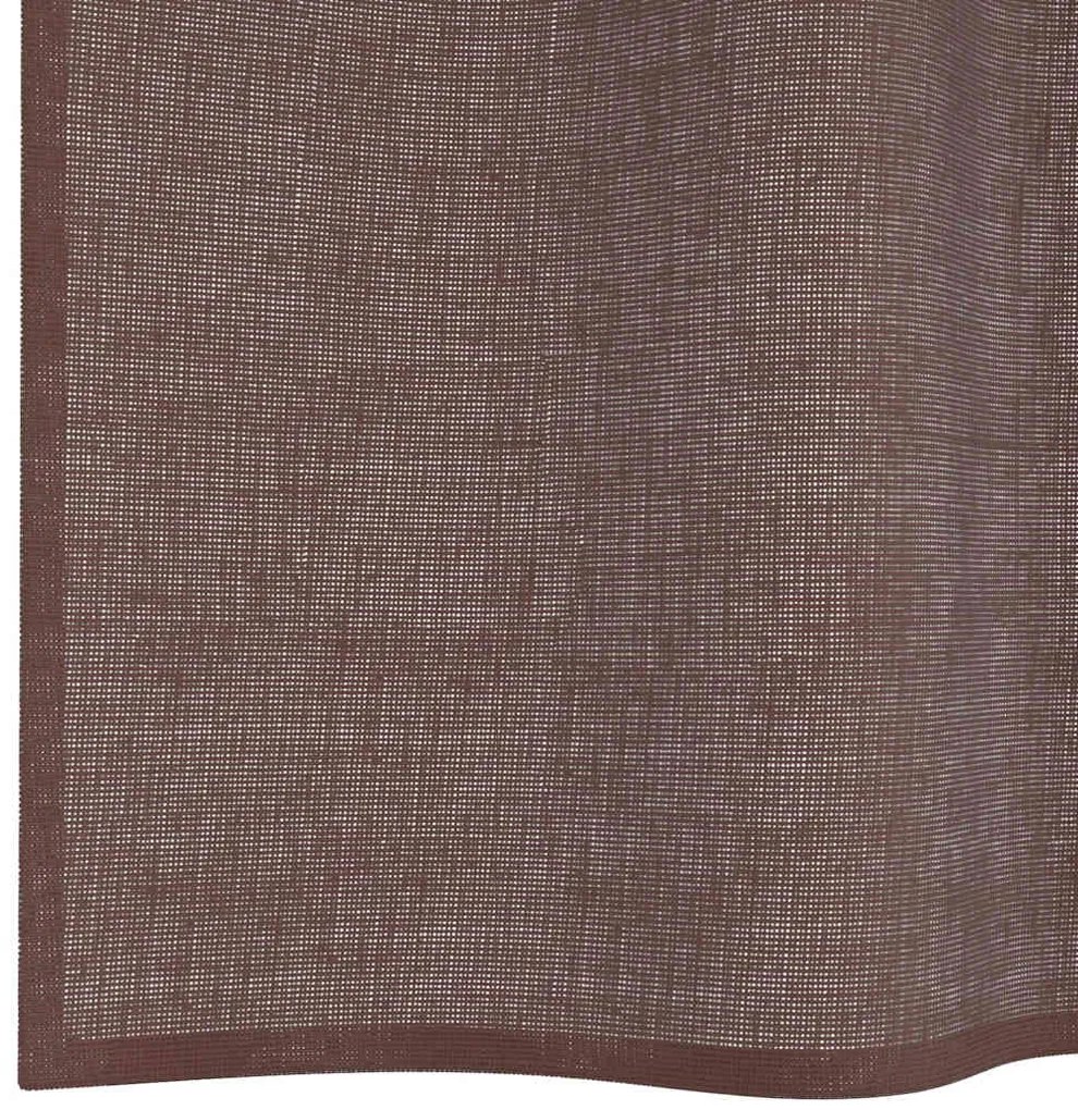 2 db barna fátyolfüggönyök rojtokkal 140x260 cm