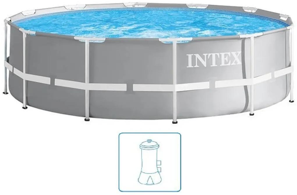 INTEX Prism Frame Pools fémvázas medence vízforgatóval, 366 x 76 cm 26712GN