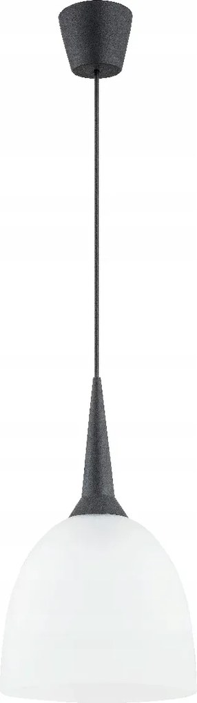 Függőlámpa, fekete, fehér lámpabúra, 1xE27 15W, 90 cm, IP20, Unino Alfa