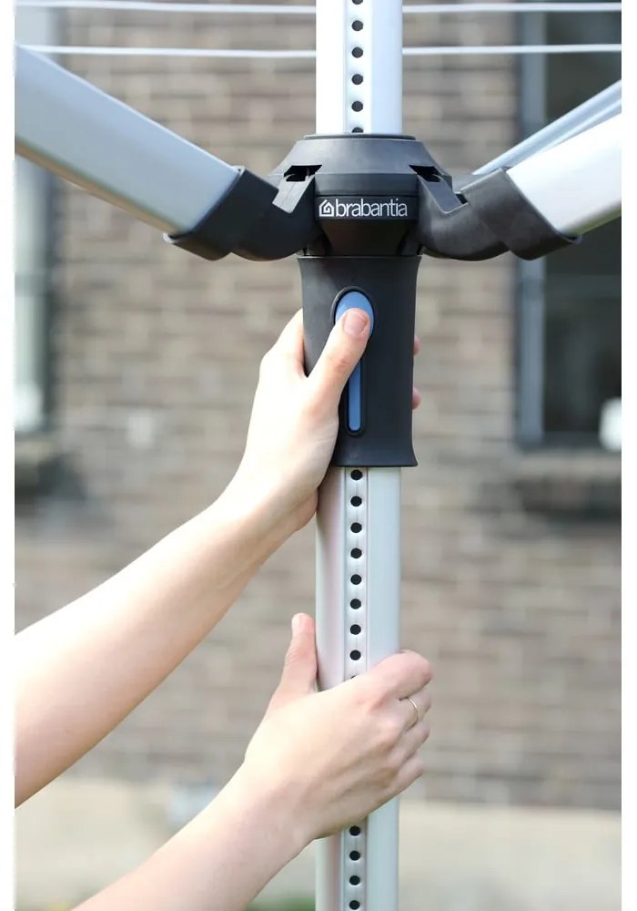 Ezüstszínű kerti ruhaszárító 50 m Lift-o-Matic Advance – Brabantia