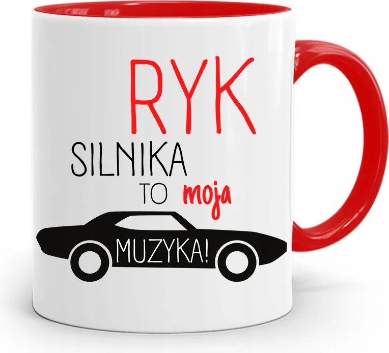 Bögre Piros Motor Bömbölés Az Én Zeném fényképes nyomtatással