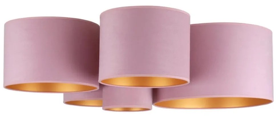 Duolla - Mennyezeti lámpa ROLLER PENTO 5xE27/60W/230V rózsaszín