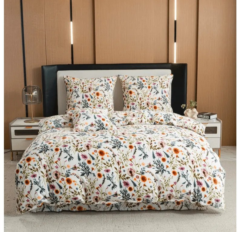 Mikroplüss ágyneműhuzat HERBALIS krémszínű Ágyneműhuzat mérete: 70 x 90 cm | 140 x 220 cm