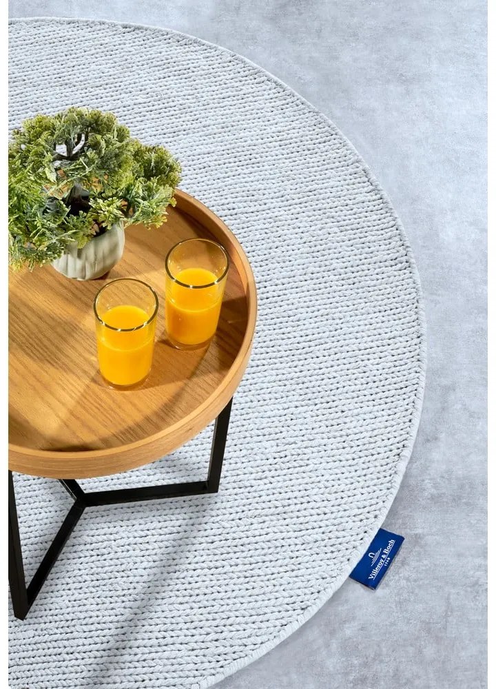 Fehér kézi szövésű gyapjú kerek szőnyeg ø 160 cm Francois – Villeroy&amp;Boch