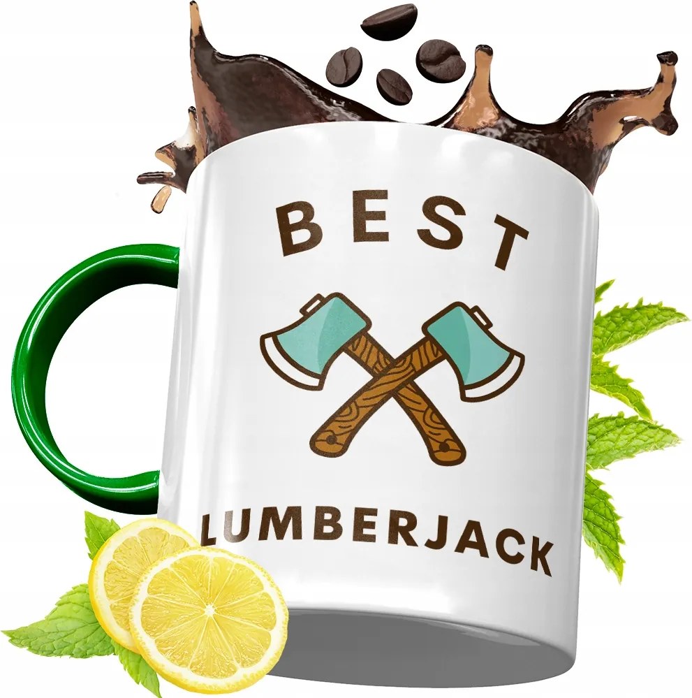 Zöld Bögre Favágónak Születésnapi Ajándék fényképes nyomtatással