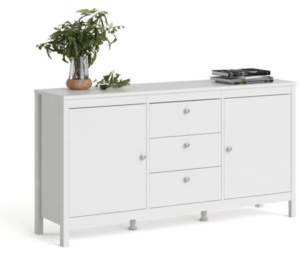 Tvilum Fehér tálalószekrény 3 fiókkal SALOMO