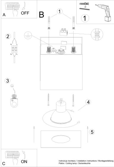 Sollux SL.1279 - Spotlámpa HATI 1xGU10/10W/230V arany