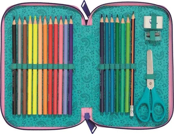 Tolltartó, töltött, 2 emeletes, cipzáras, MAPED, unikornis (IMA967402)