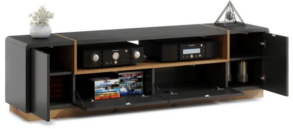 TV szekrény FRED antracit/artisan tölgy