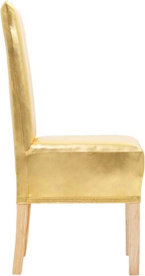 6 darab aranyszínű szabott sztreccs székszoknya