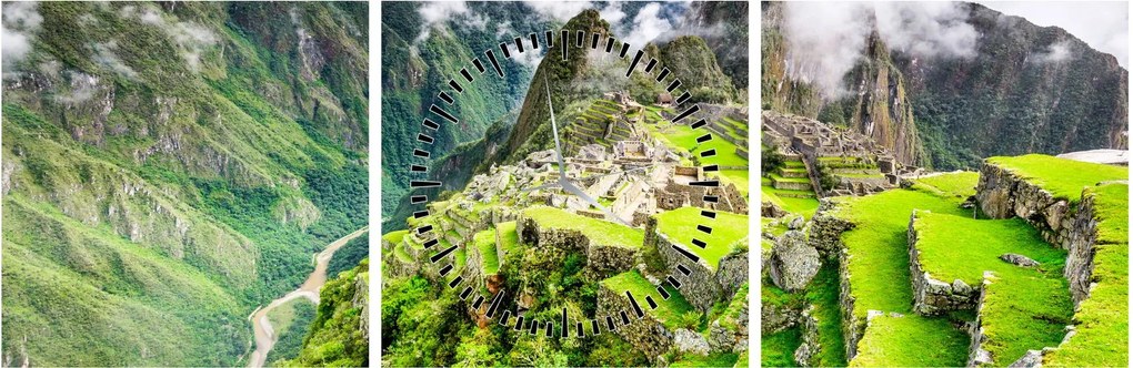 Kép - Machu Picchu (órával) (90x30 cm)