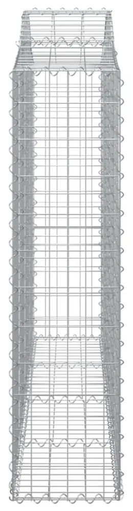 íves horganyzott vas gabion kosár 200x30x120/140 cm